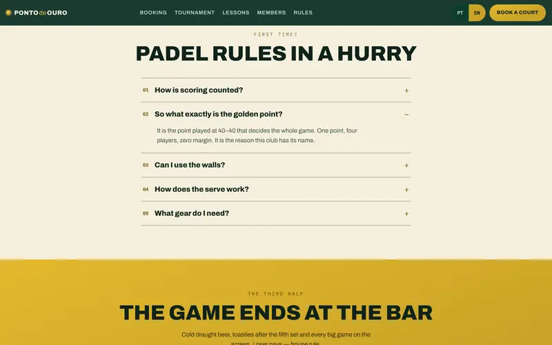 The club rules, in an accordion.
