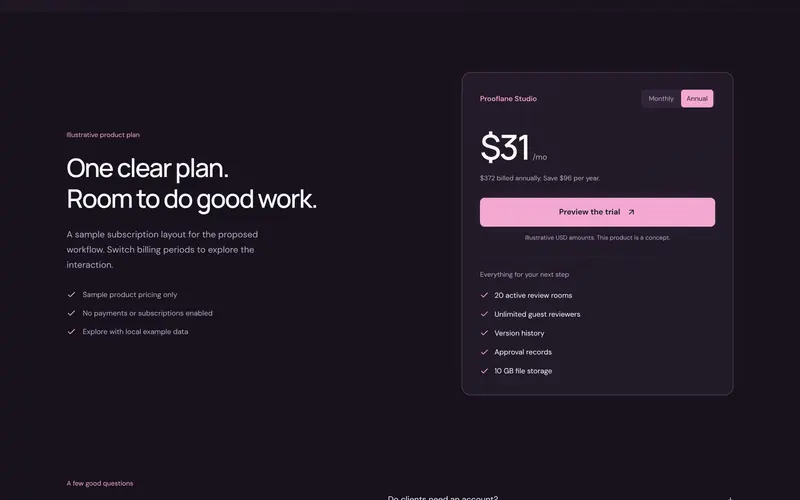 The plan: monthly or annual, with the saving worked out.