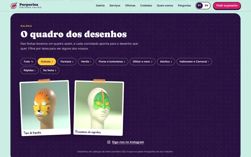 O quadro filtrado: fotografias presas com fita-cola.