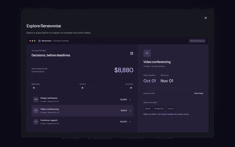 The same sample also opens full screen.