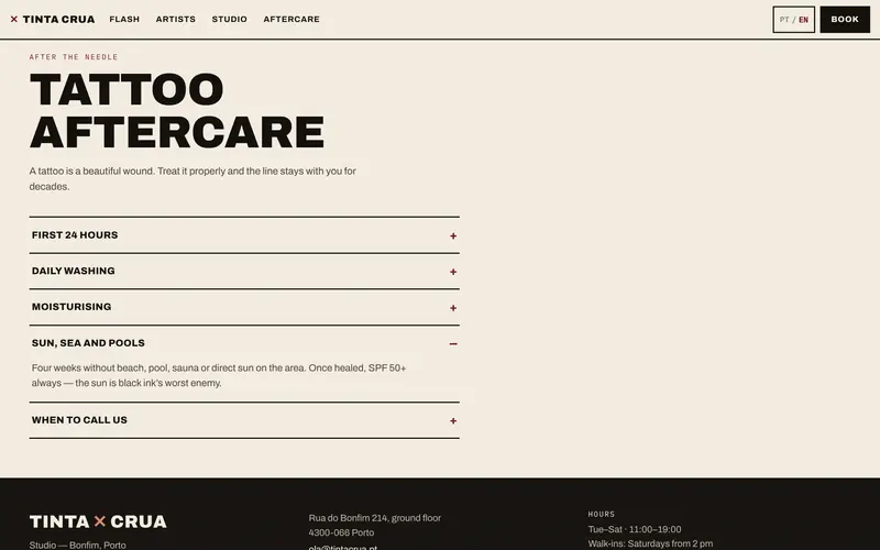 Aftercare, in an accordion.