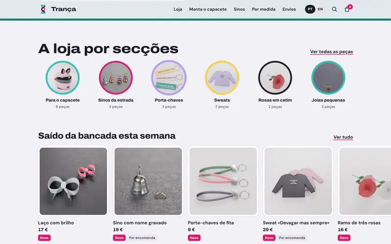 A loja por secções, e o que saiu da bancada esta semana.