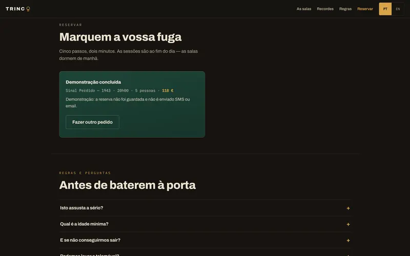 O fim da reserva (no template, demonstrativa).