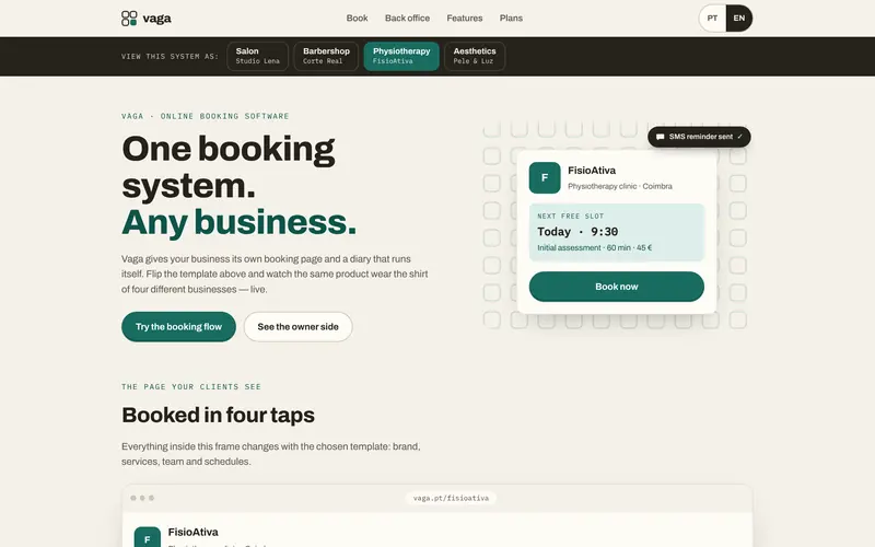 …and as a physiotherapy clinic.