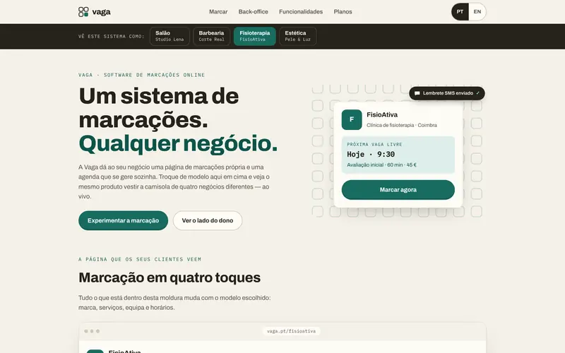 …e como clínica de fisioterapia.
