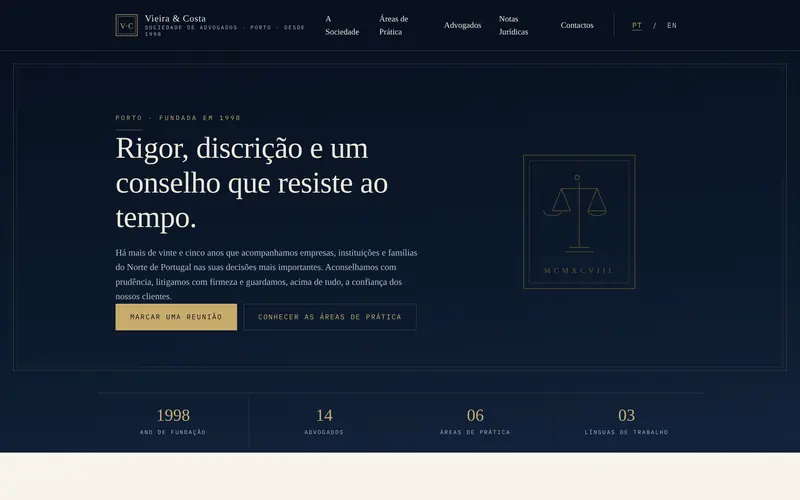 Página inicial: a sociedade, os números e o pedido de reunião.