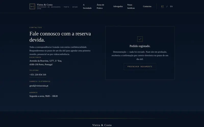 E a confirmação, logo a seguir.