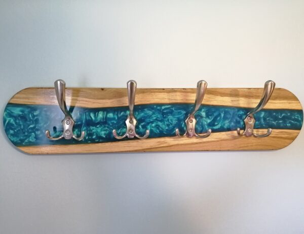 Epoxy Wood Hook, Wooden Hooks for Wall, Coat Hook, Epoxy Wood Hook, Minimalist Hooks, Modern Resin Wood Wall Hook, Towel Hanger